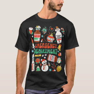 Christmas ER Nurse Emergency Department ER Ed Nurs T-Shirt