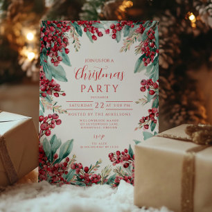 Christmas Eucalyptus and Pine Invitation