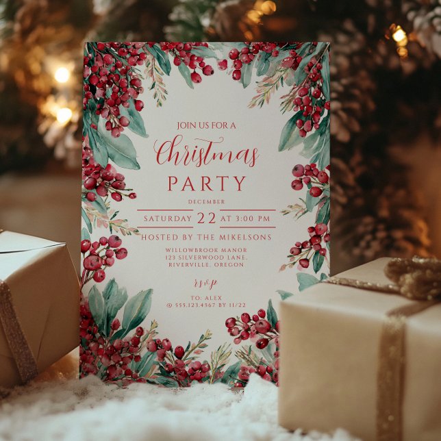 Christmas Eucalyptus and Pine Invitation (Creator Uploaded)