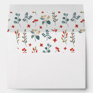 Christmas Eucalyptus Foliage Berries Envelope