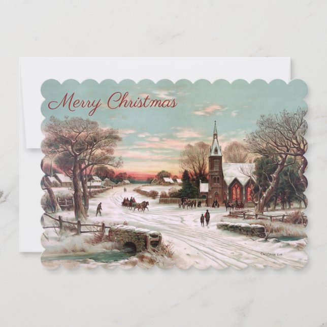 Christmas Eve 2-Sided Holiday Photocard (Front)