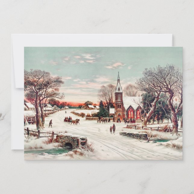 Christmas Eve by Hoover & Son Painting Holiday Card (Front)
