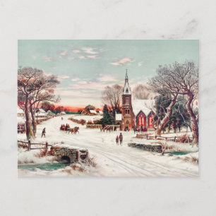 Christmas Eve by Hoover & Son Painting Holiday Postcard