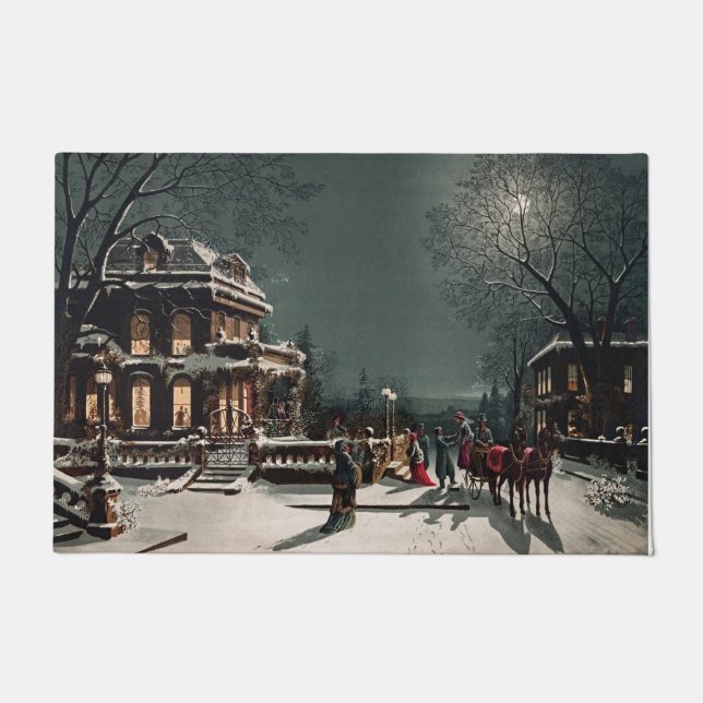 Christmas Eve by Joseph Hoover and Sons Doormat (Front)