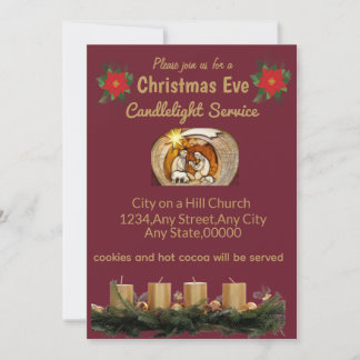 Christmas Eve Candlelight Service Invite