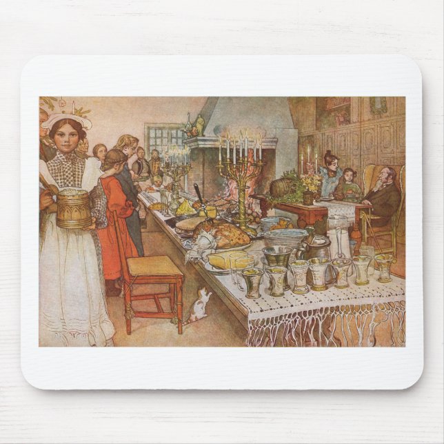 Christmas Eve Carl Larsson 1904 Mouse Pad (Front)