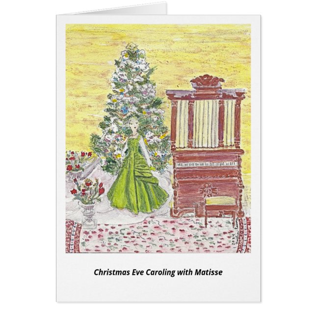 Christmas Eve Caroling with Matisse card (Front)