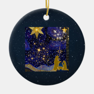 Christmas Eve Ceramic Ornament