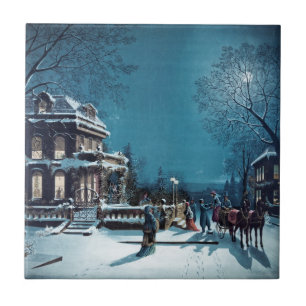 "Christmas Eve" ceramic tile