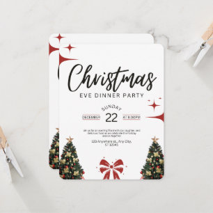 Christmas Eve Dinner Party Invitation