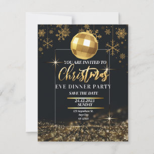 Christmas Eve Dinner Party invitation Card