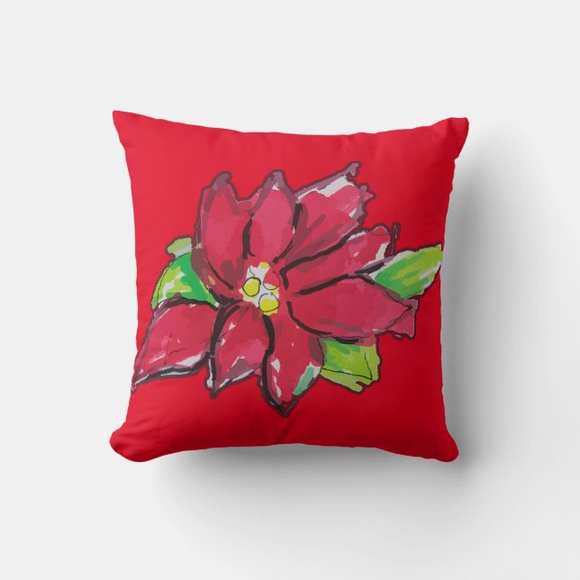 Christmas Eve Flower Cushion (Front)
