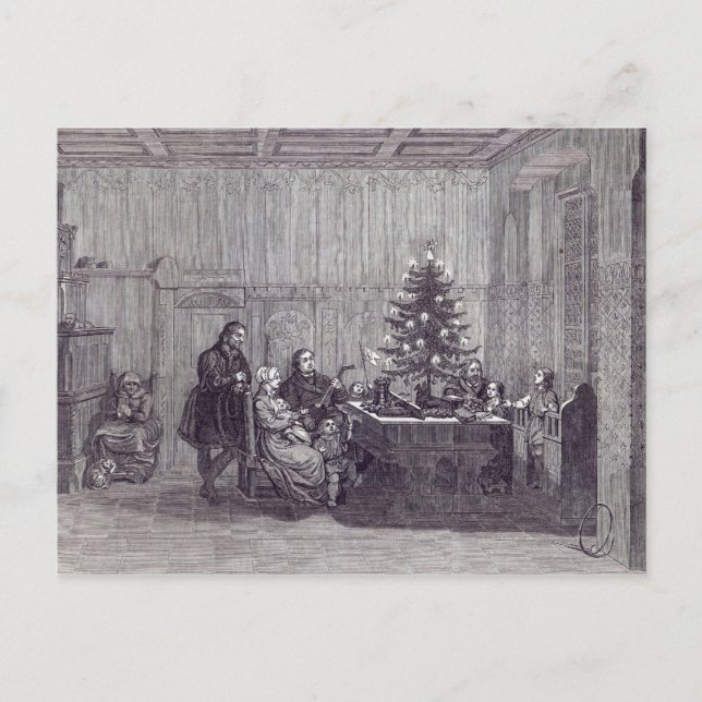 Christmas Eve in Germany Holiday Postcard (Front)