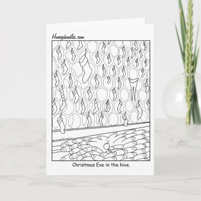 Christmas Eve in the Hive - Greeting Card (Front)