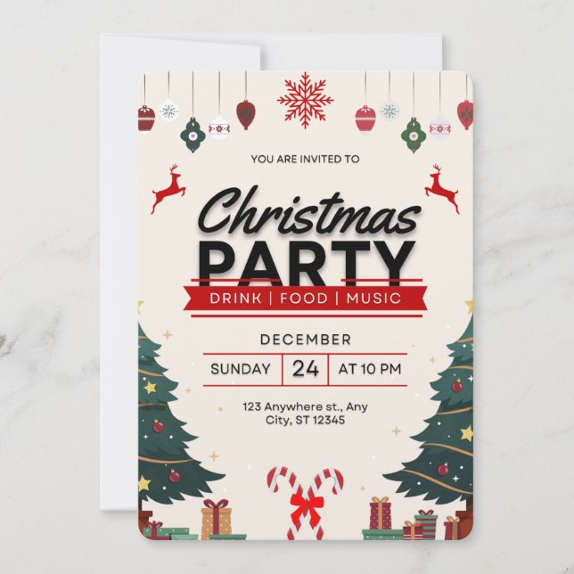 Christmas eve invitation card (Front)