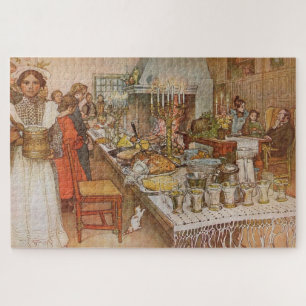 Christmas Eve Julaftonen by Carl Larsson Jigsaw Puzzle