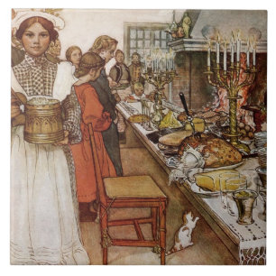 Christmas Eve Julaftonen Ceramic Tile