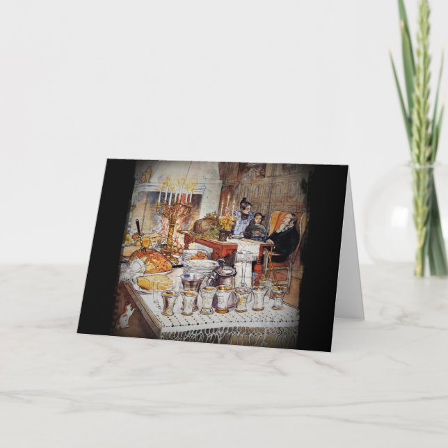 Christmas Eve Julaftonen Holiday Card (Front)