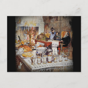 Christmas Eve Julaftonen Holiday Postcard