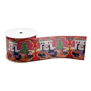 Christmas Eve Labradors Satin Ribbon