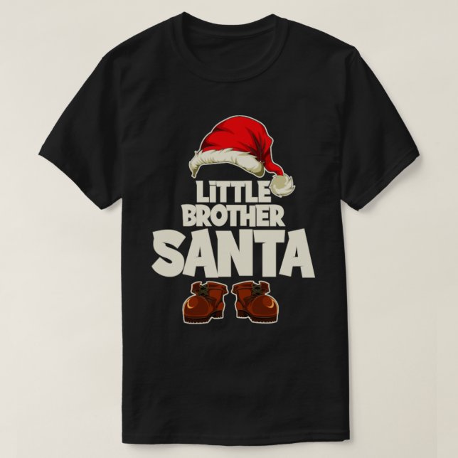 Christmas Eve Little Brother Santa T-Shirt (Design Front)