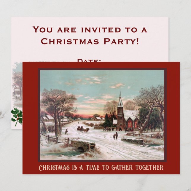 Christmas Eve Party Invitation (Front/Back)