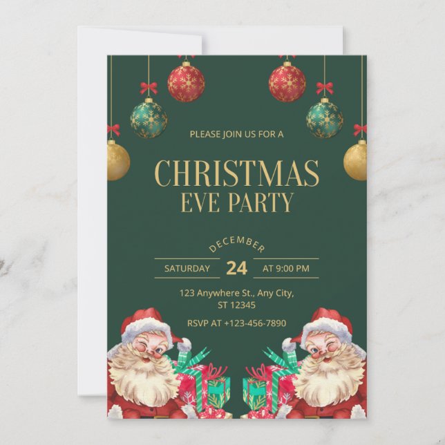 Christmas Eve Party Invitation (Front)