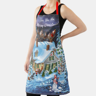 Christmas Eve Santa APRON Personalize Name Gift