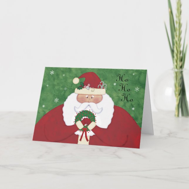 Christmas Eve Santa Personalised Holiday Card (Front)