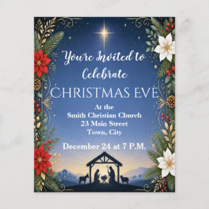 Christmas Eve Service Announcement Flyer