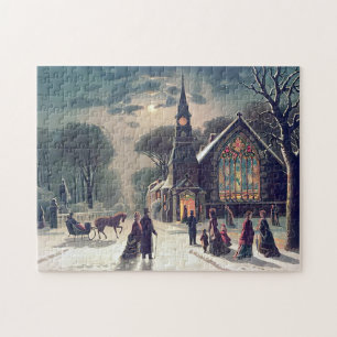 Christmas Eve Service J Hoover And Son 1878 Jigsaw Puzzle