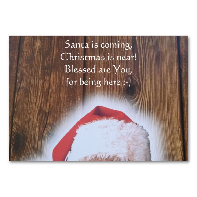 Christmas Eve Tablecard Table Number (Front)