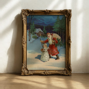 Christmas Eve Vintage Holiday Poster