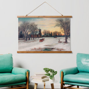 Christmas Eve, vintage illustration Hanging Tapestry