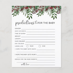 Christmas evergreen baby predictions and advice