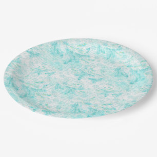 Christmas evergreen leaves paper plate