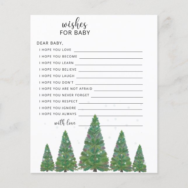Christmas evergreen wishes for baby (Front)