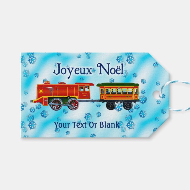 Christmas Express - Joyeux Noël Gift Tags (Front (Horizontal))