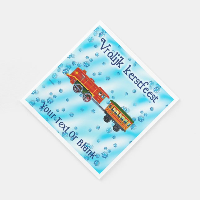 Christmas Express - Vrolijk kerstfeest Napkin (Corner)