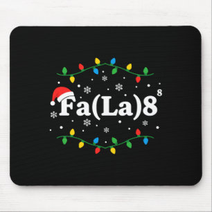 Christmas Fa(la) 8 Funny Caroling Lights Santa Hat Mouse Pad
