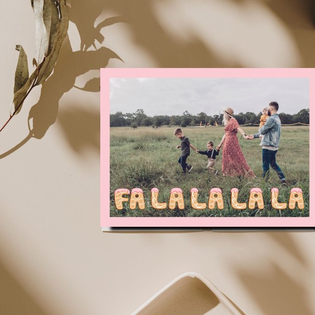 Christmas Fa La La La Gingerbread Photo Card (Creator Uploaded)
