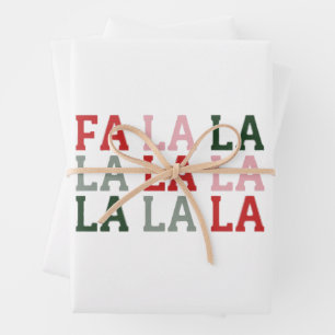 Christmas Fa La La La La Holiday Xmas Funny Wrapping Paper Sheet