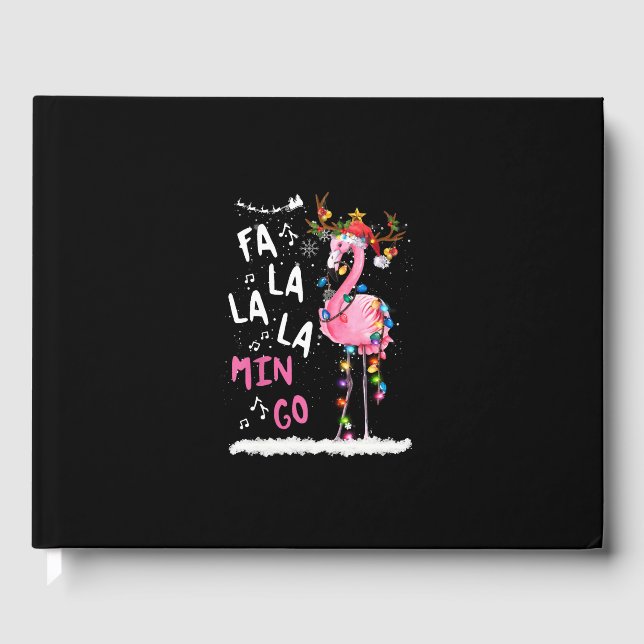 Christmas - Fa-La-La Mingo Flamingo With Christmas Guest Book (Front)