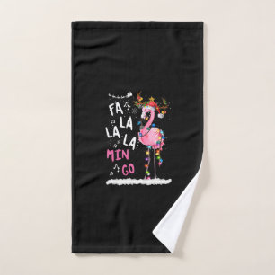 Christmas - Fa-La-La Mingo Flamingo With Christmas Hand Towel
