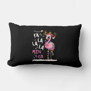 Christmas - Fa-La-La Mingo Flamingo With Christmas Lumbar Cushion