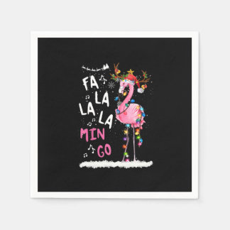 Christmas - Fa-La-La Mingo Flamingo With Christmas Napkin