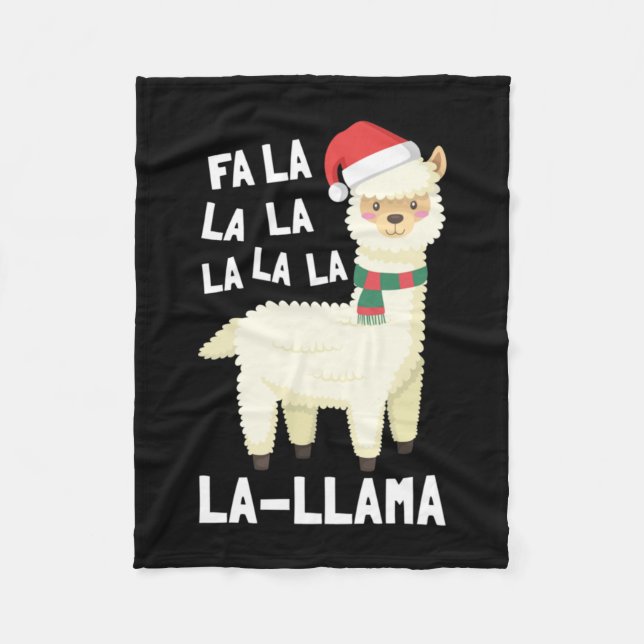 Christmas Fa La Llama Essential Fleece Blanket (Front)