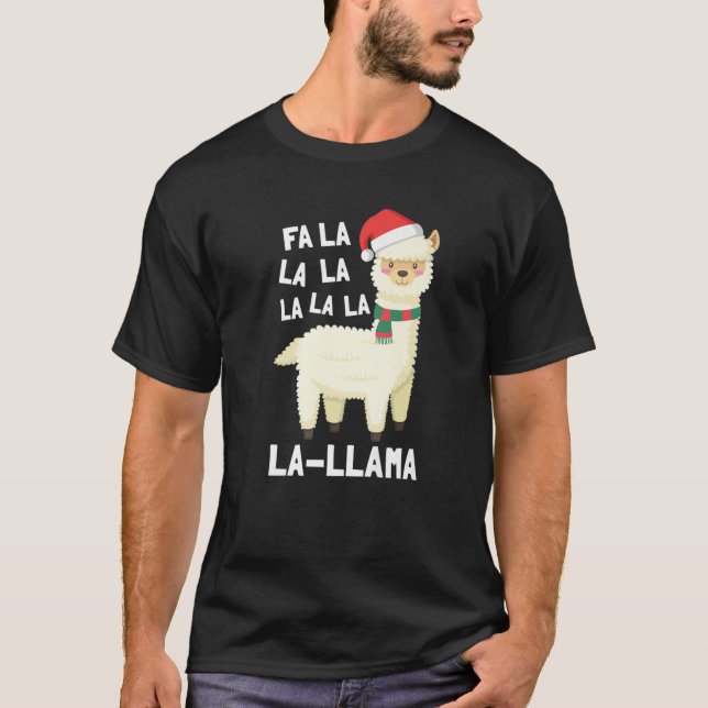 Christmas Fa La Llama T-Shirt (Front)