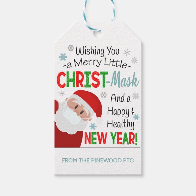 Christmas Face Mask Gift Tag (Front)