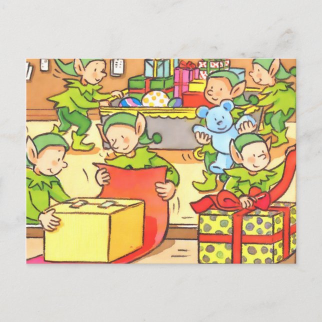 Christmas Factory Holiday Postcard (Front)